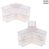 Конектори за шестоъгълно LED осветление „Пчелна пита“ – 120° 2 букси (DUa661) и 120° 3 букси Y-конектор (DUa662)